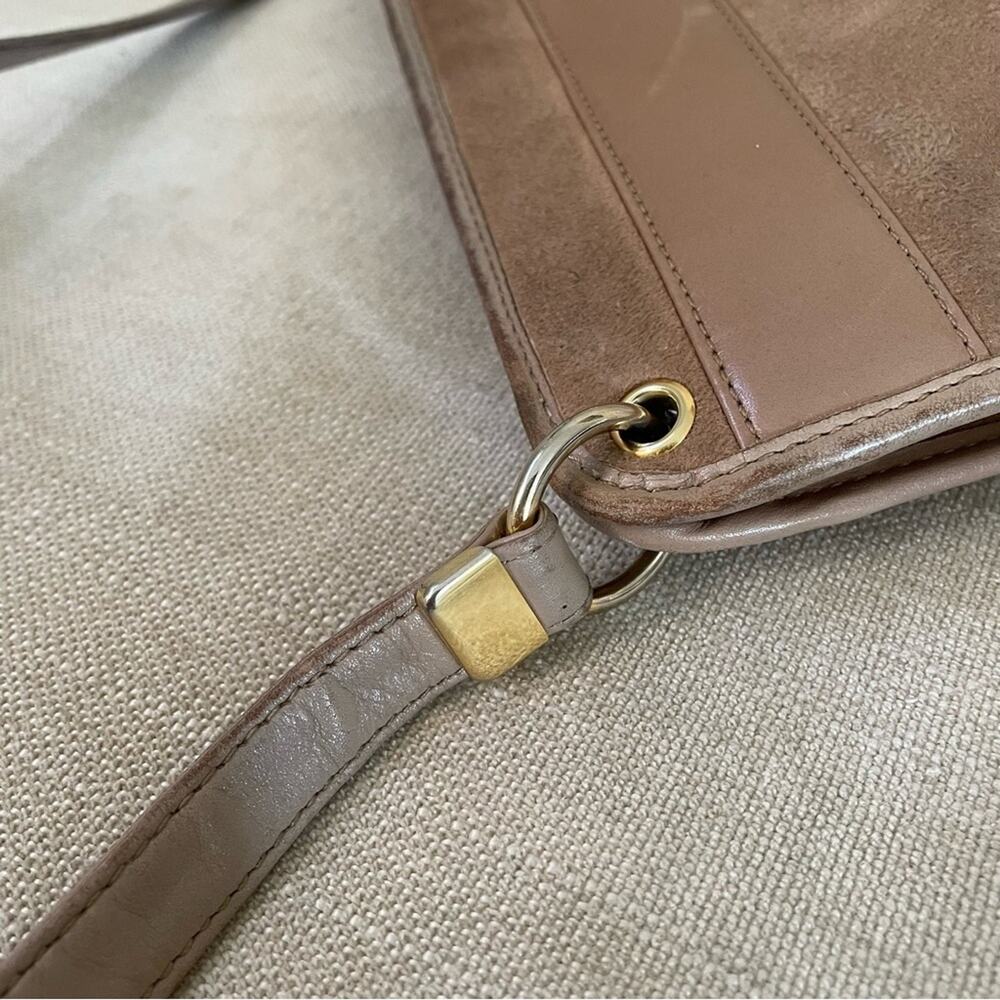 DIOR Christian Dior Taupe / Light Brown Suede Leather Shoulder Bag - Picture 15 of 16